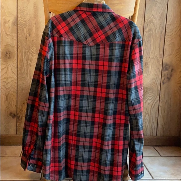Red/black/gray flannel shirt XLarge - Picture 2 of 3